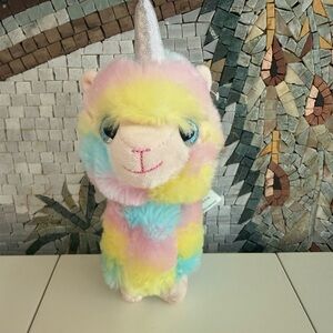Colorful Plush Unicorn Llama Toy